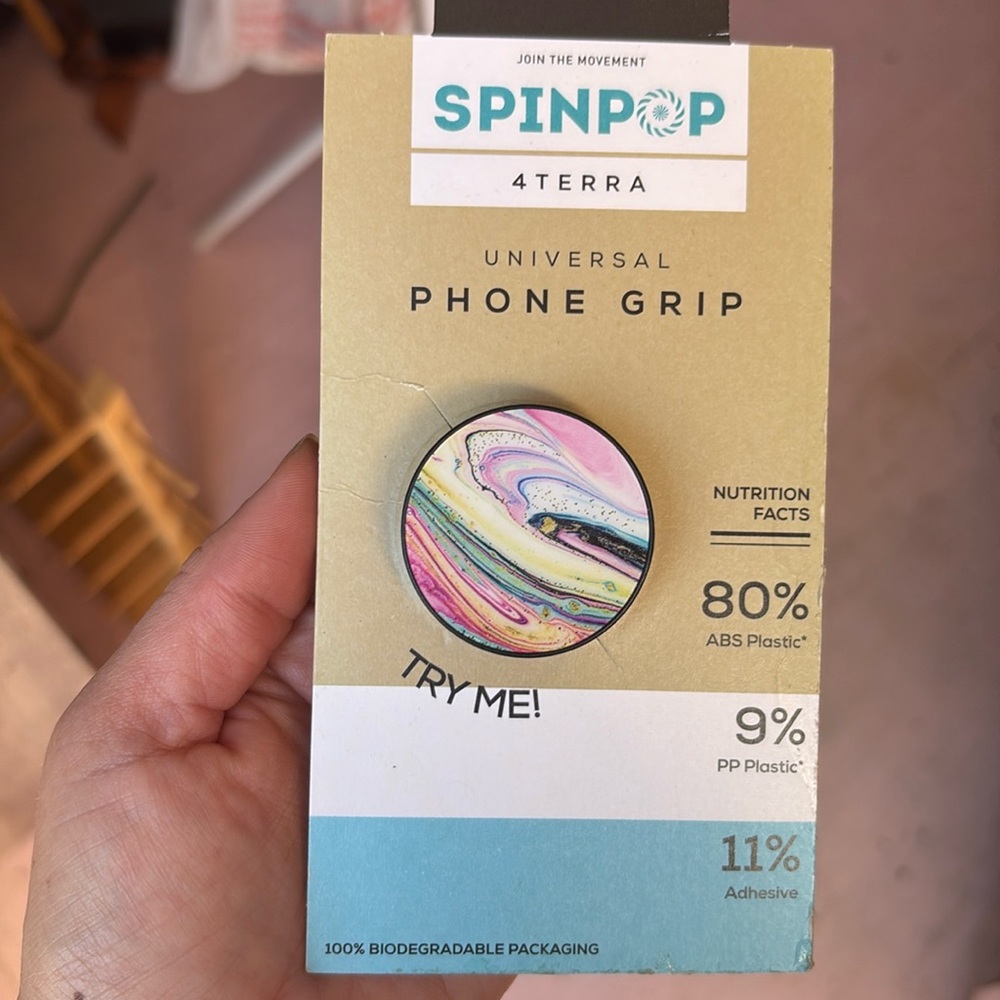 Spin pop phone grip